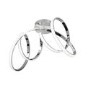 LED Ceiling Light with Chrome Spirals & Flush Fitting - Issey