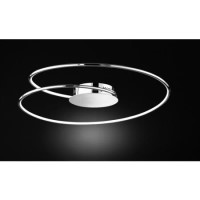 LED Ceiling Light with Chrome Spiral & Flush Fitting - Louis 