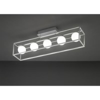 LED Cube Ceiling Light in Matt Nickel - Aurelia