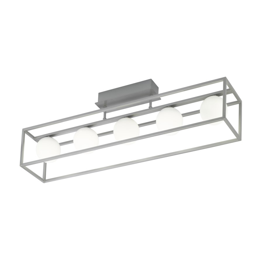 LED Cube Ceiling Light in Matt Nickel - Aurelia