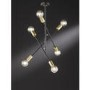 WOFi 6 Light Semi- Flush Ceiling Light in Black & Gold - Tanil Range