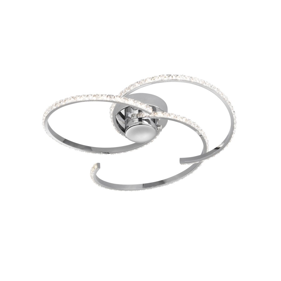 LED Ceiling Light with Chrome Crystal Beads - Kansas