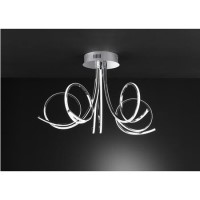 WOFi LED Chrome Cyrano Ceiling Light in Art Design