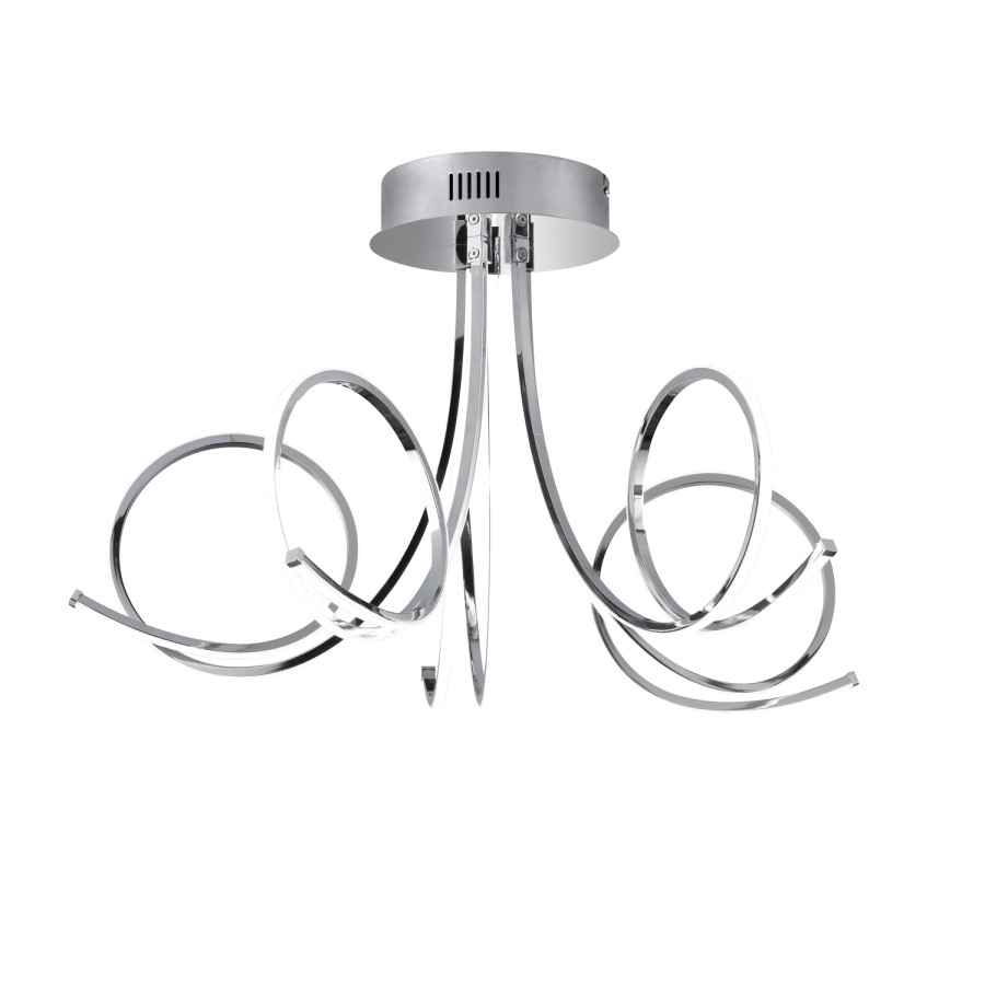WOFi LED Chrome Cyrano Ceiling Light in Art Design
