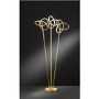 Gold Floor Lamp with 3 Stems & Swirling Design - Eliot