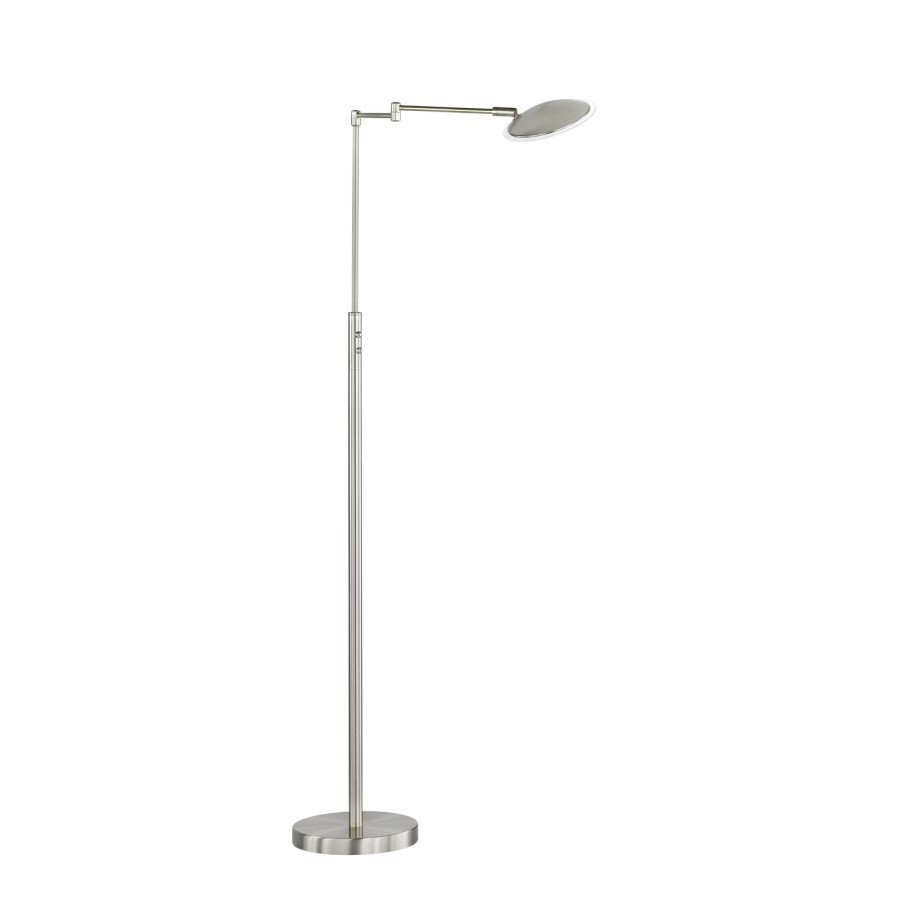 Silver Floor Lamp with Extendable Neck - Lou