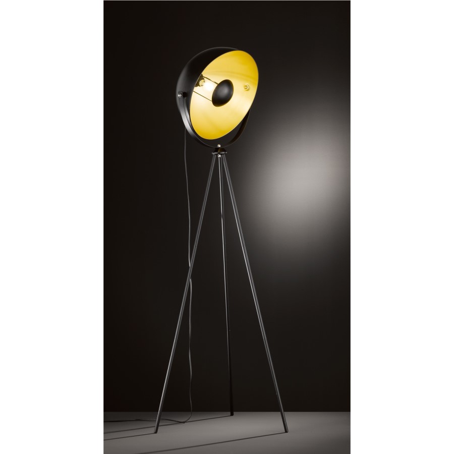 Tripod Floor Lamp with Matt Black Finish - Mona
