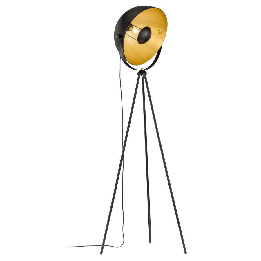 Tripod Floor Lamp with Matt Black Finish - Mona