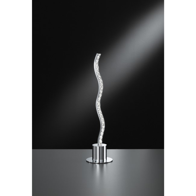 WOFi LED Table Lamp with Chrome & Glass Finish - Ammari Range
