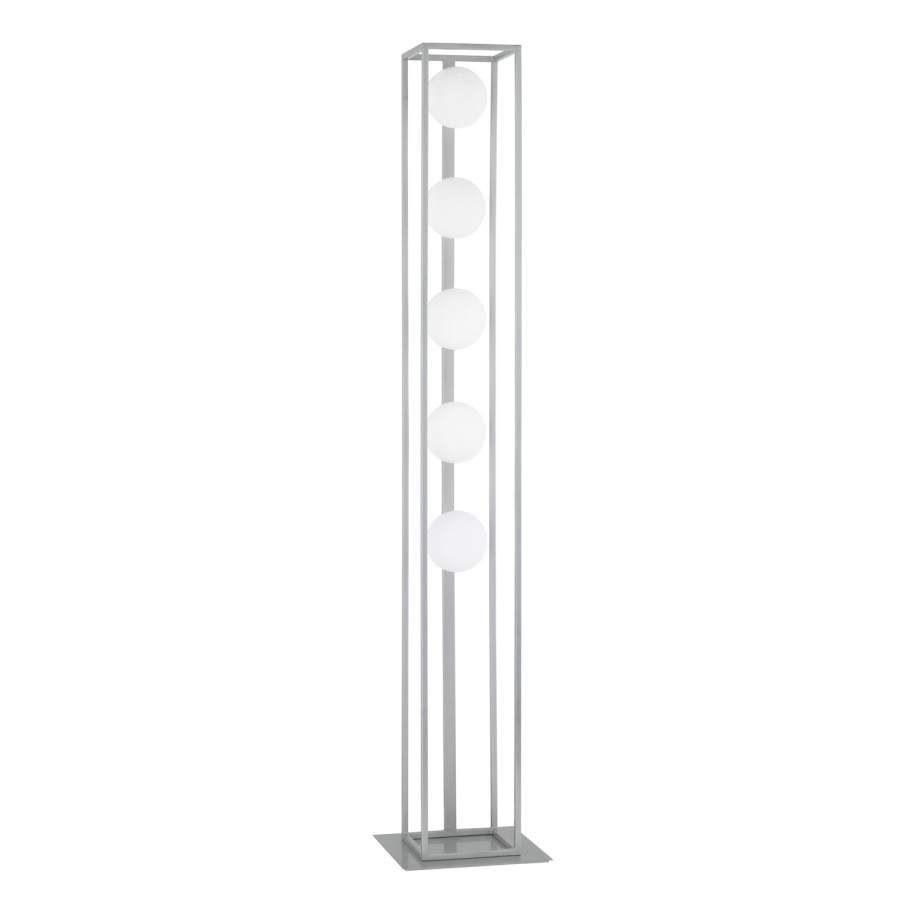 Floor Lamp in Matt Nickel with 5 Lights - Aurelia