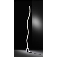 LED Floor Lamp in Chrome & Glass - Ammari 