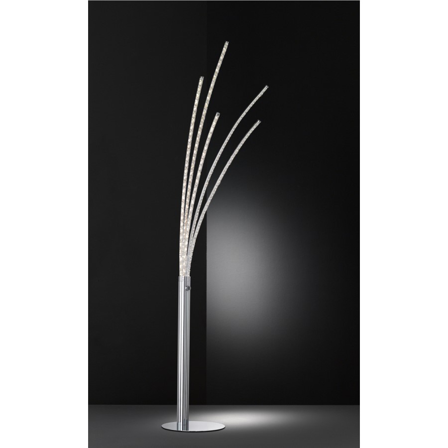 LED Floor Lamp with 5 Lights & Glass - Ammari 