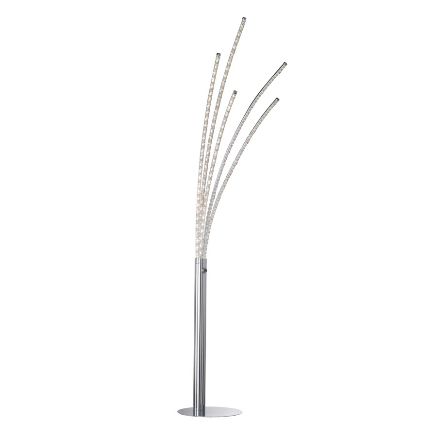 LED Floor Lamp with 5 Lights & Glass - Ammari 
