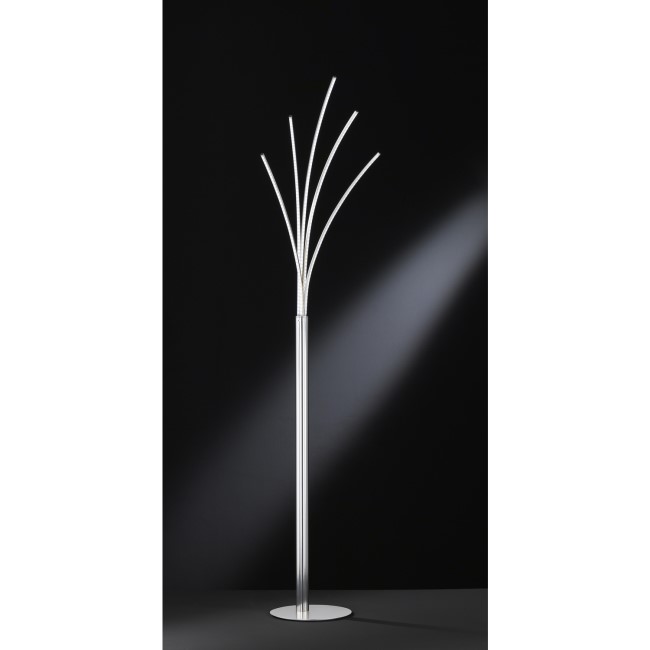 Floor Lamp in Chrome with 5 LEDs - Inca