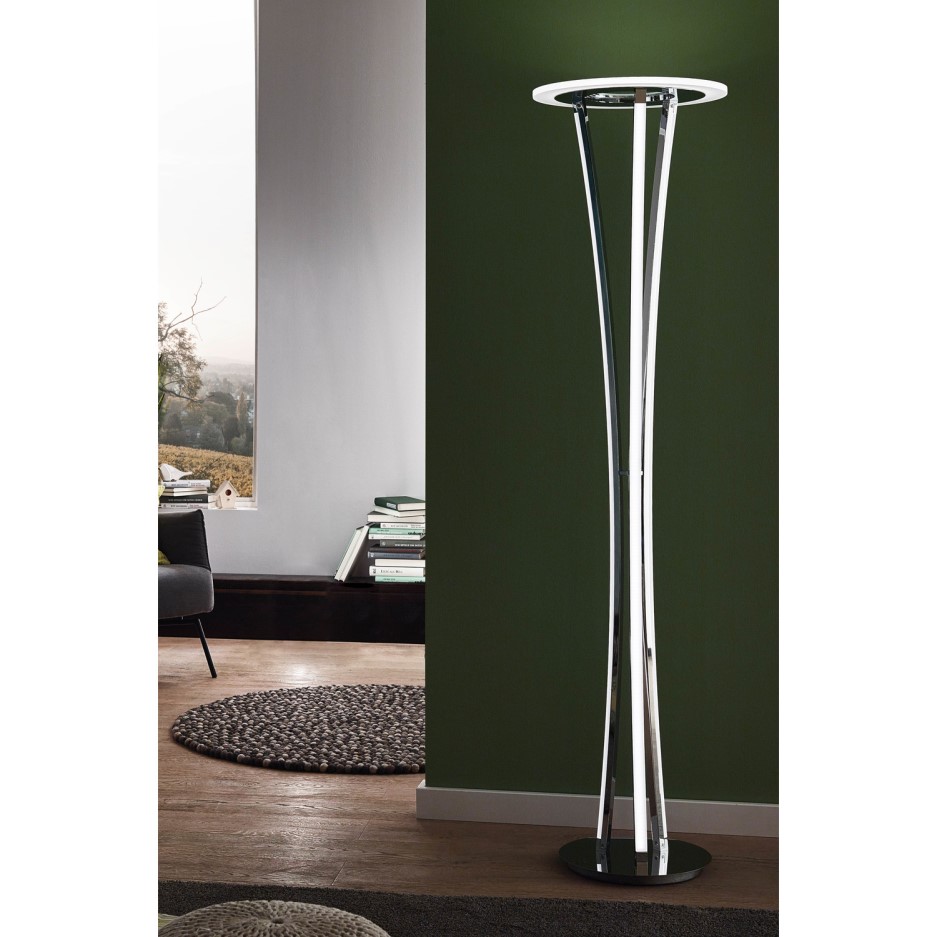 WOFi LED Chrome Floor Lamp - Seattle Range | Furniture123