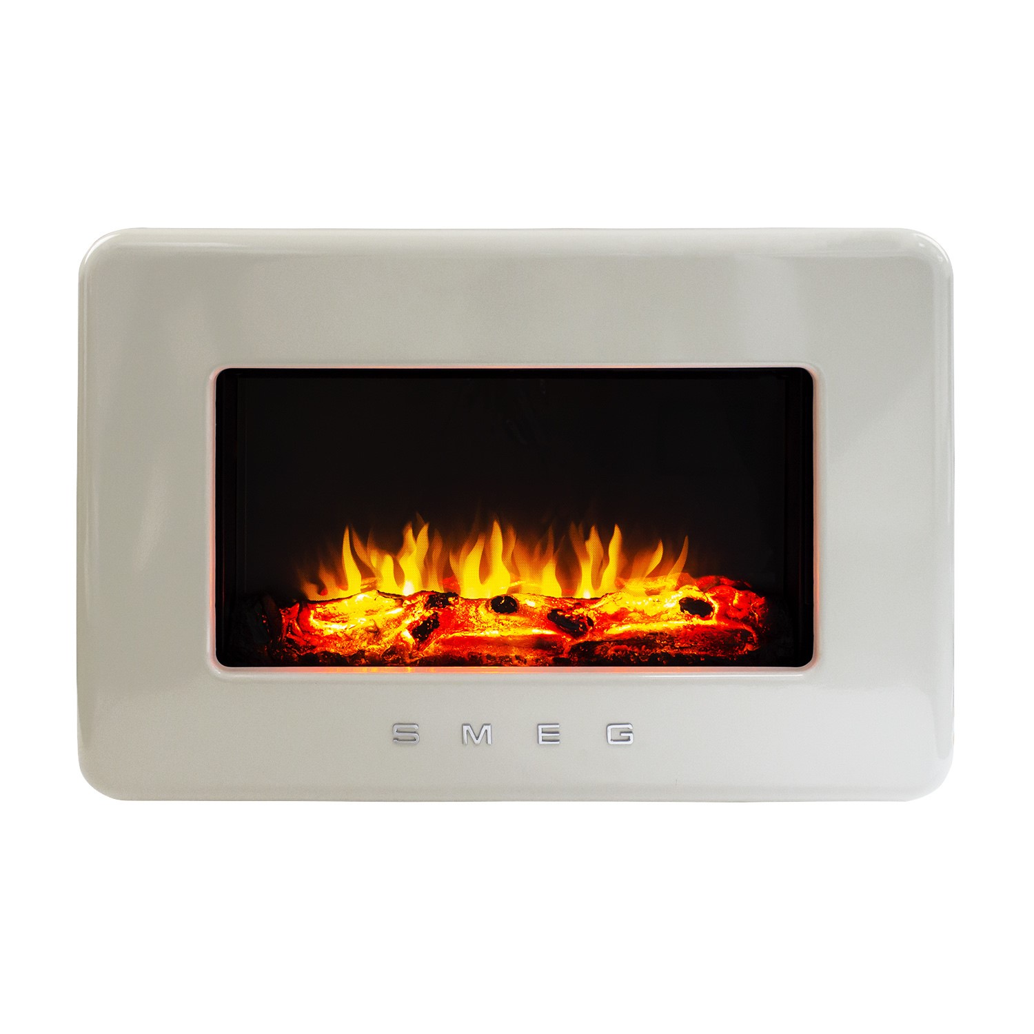 Smeg Modern Wall Mount Electric Fire Cream Furniture123