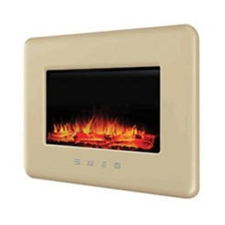 Smeg Modern Wall Mount Electric Fire - Cream