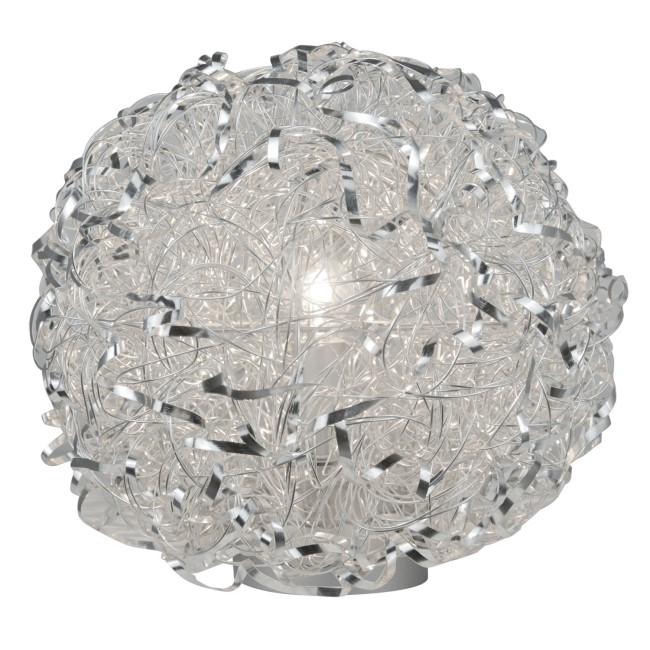 Wofi Silver Swirling Design Table Lamp