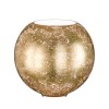 Round Table Lamp with Crackled Gold Finish - Fara