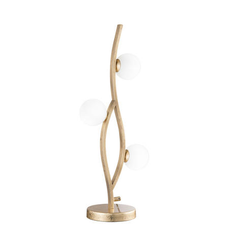 Table Lamp in Gold with 3 LEDS & Curved Frame - Dina