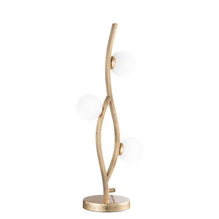 Table Lamp in Gold with 3 LEDS & Curved Frame - Dina