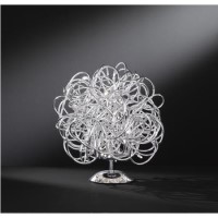 Table Lamp with Silver Effect Finish - Apart 