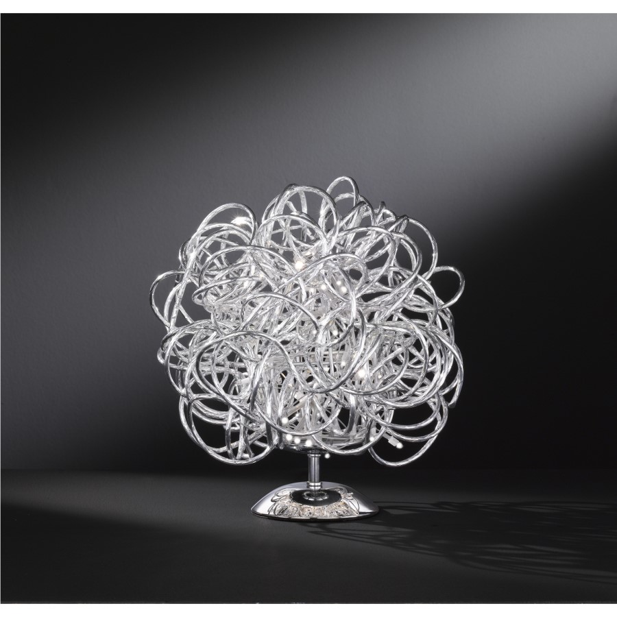 Table Lamp with Silver Effect Finish - Apart 