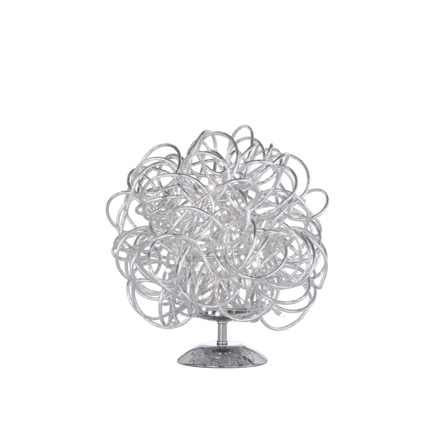 Table Lamp with Silver Effect Finish - Apart 