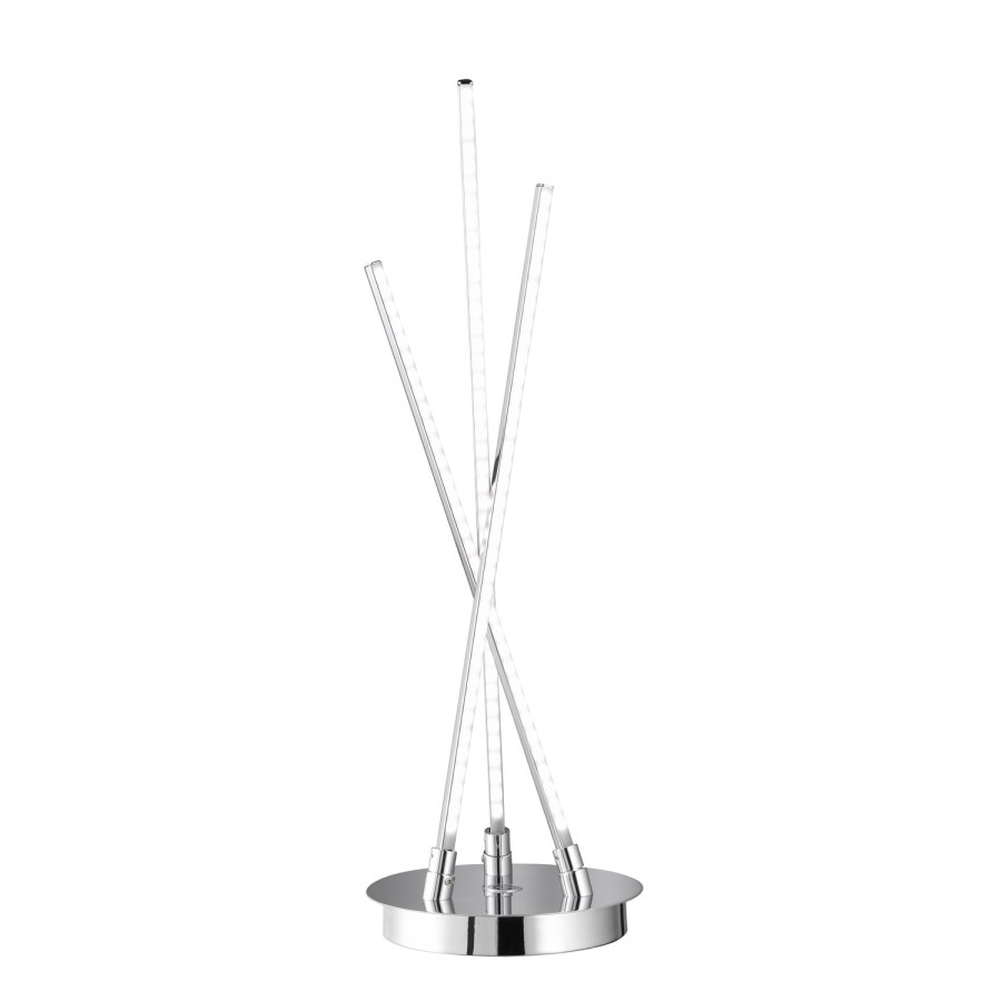 Table Lamp with Chrome Cross Over Design - Camp