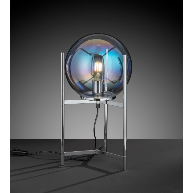 Table Lamp with Chrome Glass Shade - Ronda