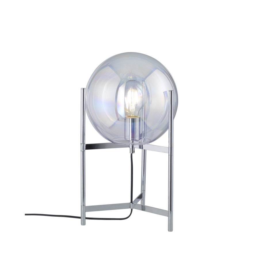 Table Lamp with Chrome Glass Shade - Ronda