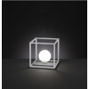 Table Lamp with Chrome Cube Design - Aurelia