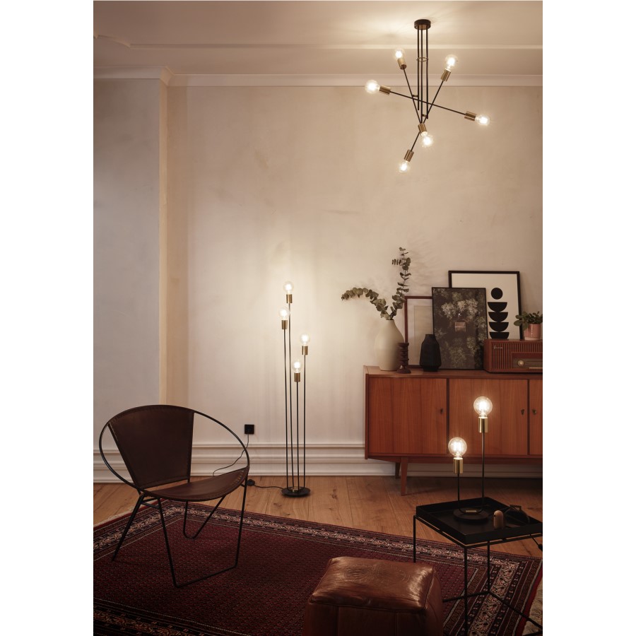 Table Lamp in Black & Gold - York 