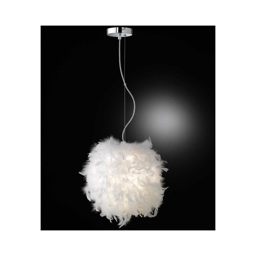 Feather Pendant Light in White - WOFi