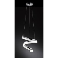 Chrome Pendant Light with LED & Spiral Design - Fare
