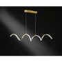 Gold Pendant Light with Curved LED - Russell