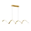 Gold Pendant Light with Curved LED - Russell