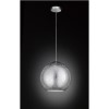 Silver Pendant Light with Crackled Effect - Fara