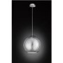 Silver Pendant Light with Crackled Effect - Fara