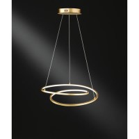 Gold Pendant Light with Spiral Design - Loris
