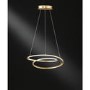 Gold Pendant Light with Spiral Design - Loris