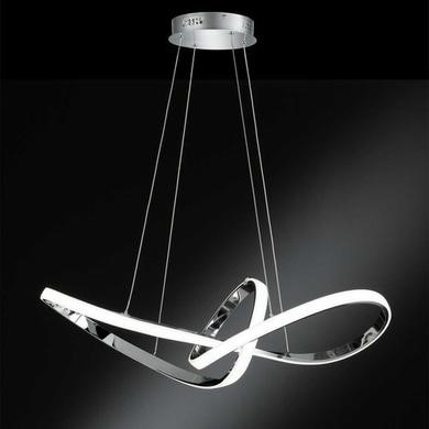 Chrome Pendant Light with Spiral Design - Missoni