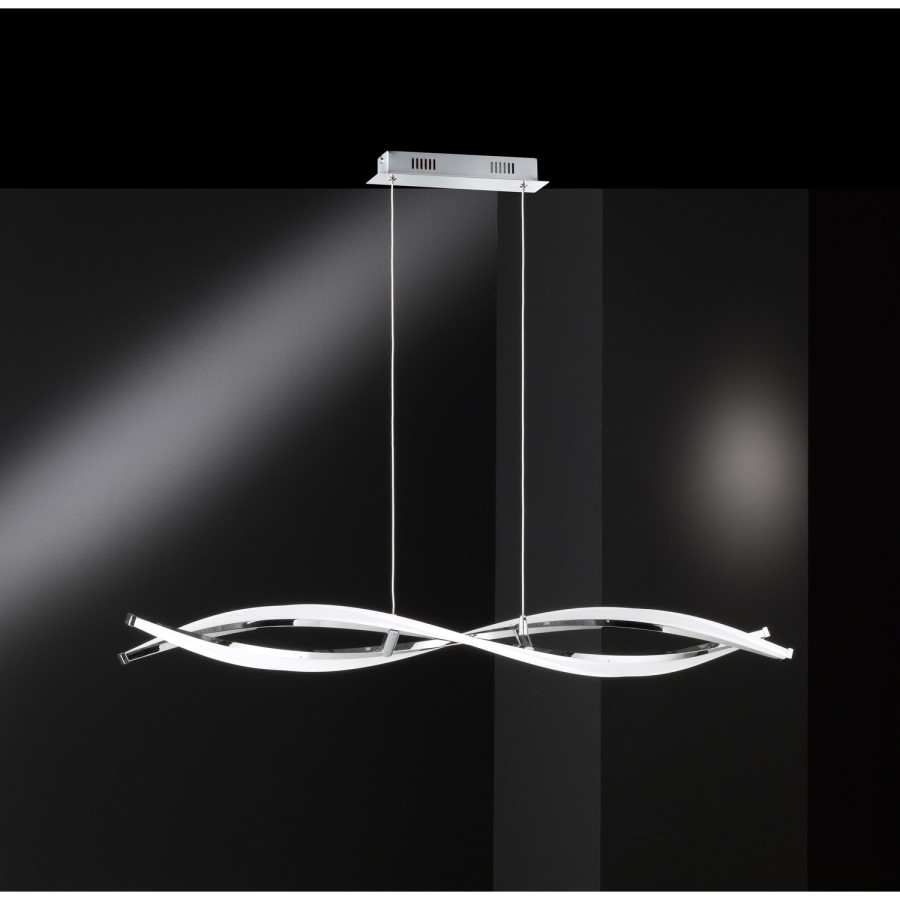 LED Ceiling Light with  Chrome Twist Design - Idana 