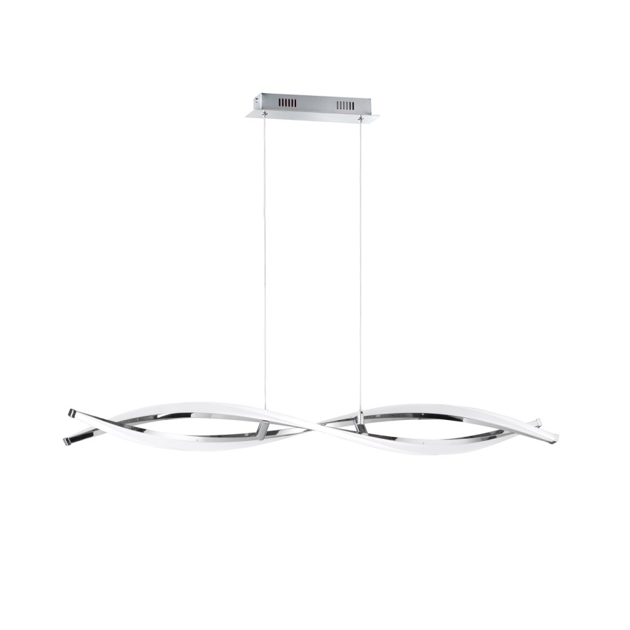 LED Ceiling Light with  Chrome Twist Design - Idana 