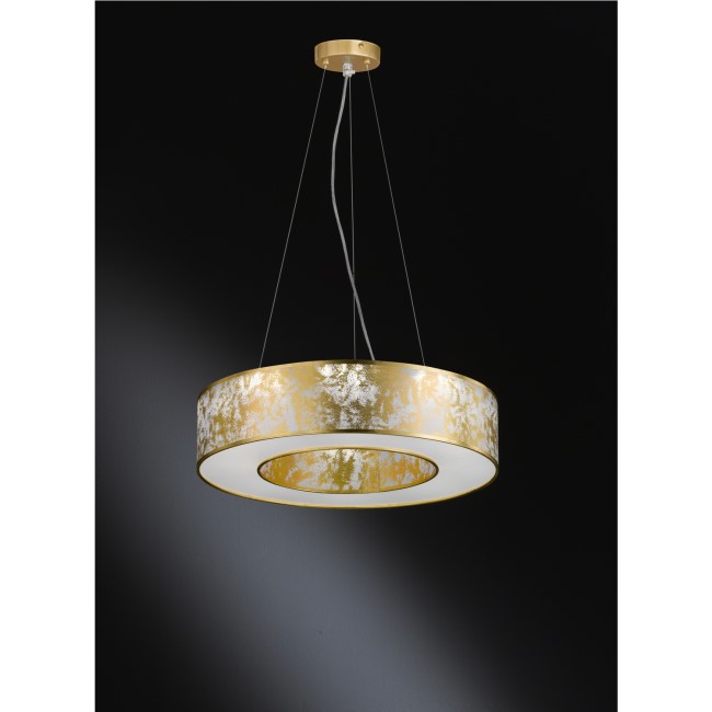 Gold Pendant Light with Speckled Effect - Leika