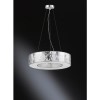 GRADE A1 - Silver Pendant Light with Speckled Effect - Leika 