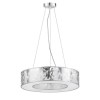 Silver Pendant Light with Speckled Effect - Leika 