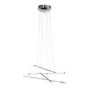 Chrome Pendant Light with LED Cross Design - Forte