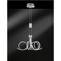 Chrome Pendant Light with Swirl Design - Cyrano