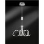 Chrome Pendant Light with Swirl Design - Cyrano